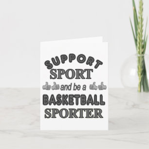 Carte Soutenez le sport et soyez un supporter de basket