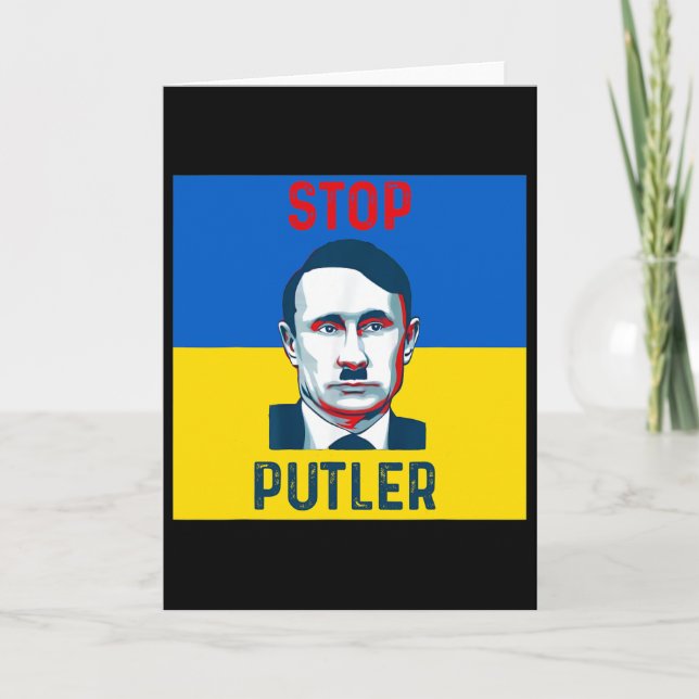 Carte Soutenez l'Ukraine Arrêtez Poutine  (Devant)