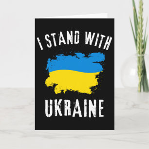 Carte Soutenez l'Ukraine Je suis avec l'Ukraine Drapeau
