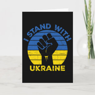Carte Soutenez l'Ukraine Je suis avec l'Ukraine Drapeauu