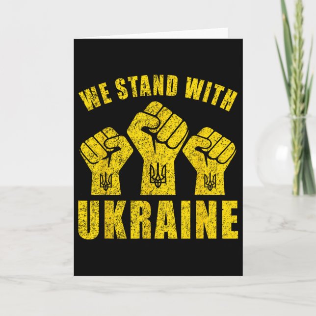 Carte Soutenez l'Ukraine - Nous sommes aux côtés de l'Uk (Devant)