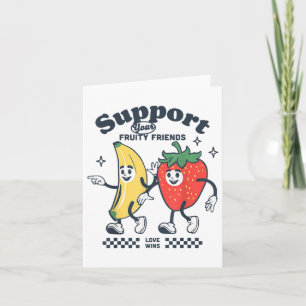 Carte Soutenez Vos Amis Fruité Mois Gay pride Lgbtq