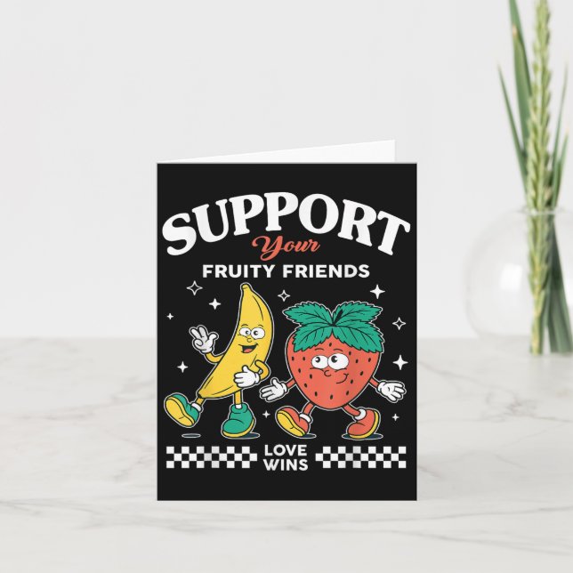 Carte Soutenez vos amis Fruity Aimer Win Fraise Ba (Devant)