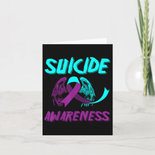 Carte Soutenir les ailes de sensibilisation au suicide P