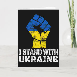 Carte Soutenir l'Ukraine Je suis avec l'Ukraine Drapeau