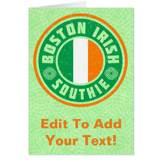 Carte Southie irlandaise (Devant)