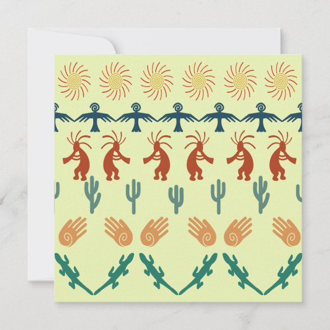 Carte Southwest American Indian Tribal Petroglyphs Art (Devant)