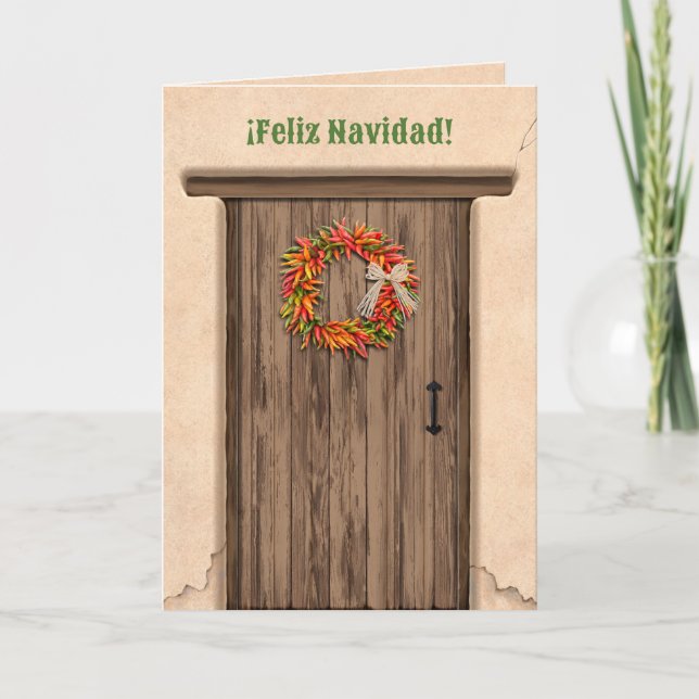 Carte Southwest Chile Ristra Wreath Holiday Christmas  (Devant)