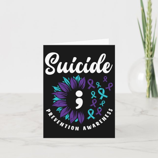 Carte Soutien à la sensibilisation au suicide Prévention (Devant)
