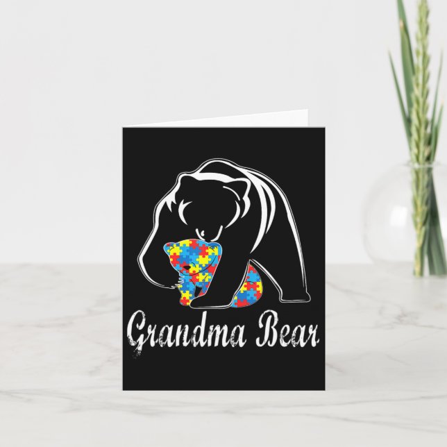 Carte Soutien à l'ours de grand-mère sensibilisation sur (Devant)