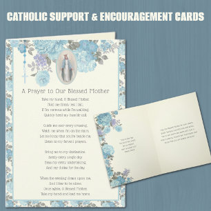 Carte Soutien Catholique Encouragement Vierge Marie Flor