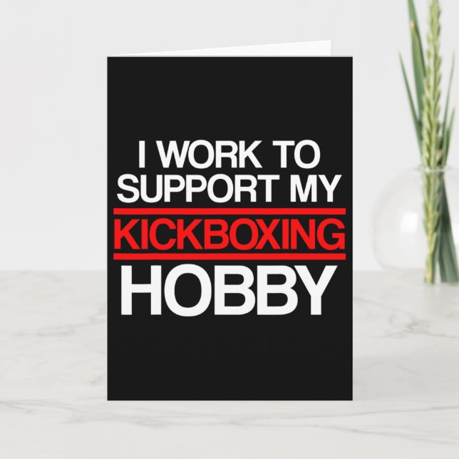 Carte Soutien de kickboxing Entraînement de kickboxing  (Devant)