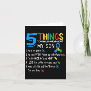 Carte Soutien de la Sensibilisation sur l'autisme du Fil