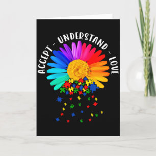 Carte Soutien de maman autiste Fleur Autisme Sensibilisa