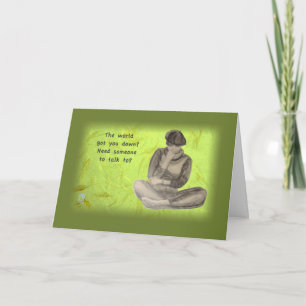 Carte Soutien de notre part à une fille triste