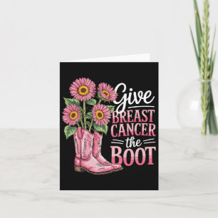 Carte Soutien du cancer du sein Boot amusant