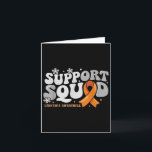 Carte Soutien Équipe Ruban Orange Sensibilisation à la L<br><div class="desc">Soutien Équipe Ruban Orange Sensibilisation à la Leucémie Guerrier</div>