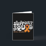 Carte Soutien Équipe Ruban Orange Sensibilisation à la L<br><div class="desc">Soutien Équipe Ruban Orange Sensibilisation à la Leucémie Guerrier</div>
