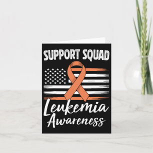 Carte Soutien Escouade Leucémie Sensibilisation Orange R
