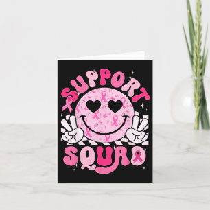 Carte Soutien Escouade Sourire Visage Cancer du sein Sen