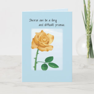 Carte Soutien et encouragement en cas de divorce, Rose