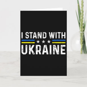 Carte Soutien Je suis avec l'Ukraine Drapeau ukrainien