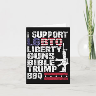 Carte Soutien Lgbtq Liberty Guns Bible Trump Bbq 1