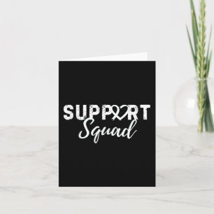 Carte Soutien Squad Cancer du poumon Aimer Coeur Blanc R