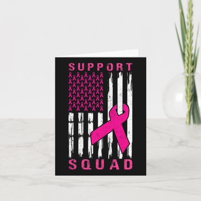 Carte Soutien Squad Cancer du sein - Pink Support Squad  (Devant)