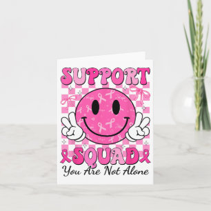 Carte Soutien Squad Cancer du Sein Sourire Visage rose R