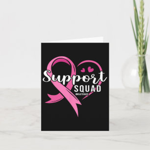 Carte Soutien Squad Cute Heart Sensibilisation au cancer