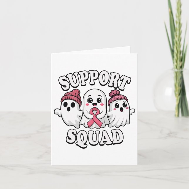 Carte Soutien Squad Ghosts mignon Sensibilisation au can (Devant)