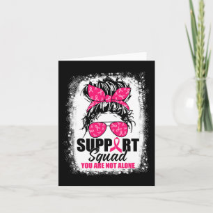 Carte Soutien Squad Messy Bun Guerrier Cancer du sein Aw
