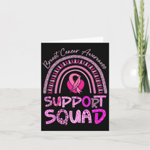 Carte Soutien Squad Pink Arc-en-ciel Leopard Cancer du s