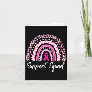 Carte Soutien Squad Pink Arc-en-ciel Leopard Cancer du s