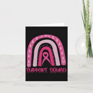 Carte Soutien Squad Pink Rainbow Ribbon Cancer du sein A