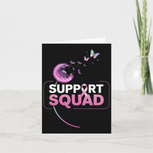 Carte Soutien Squad Pink Ribbon Sensibilisation au cance