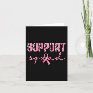 Carte Soutien Squad Ruban rose Leopard Cancer du sein Aw