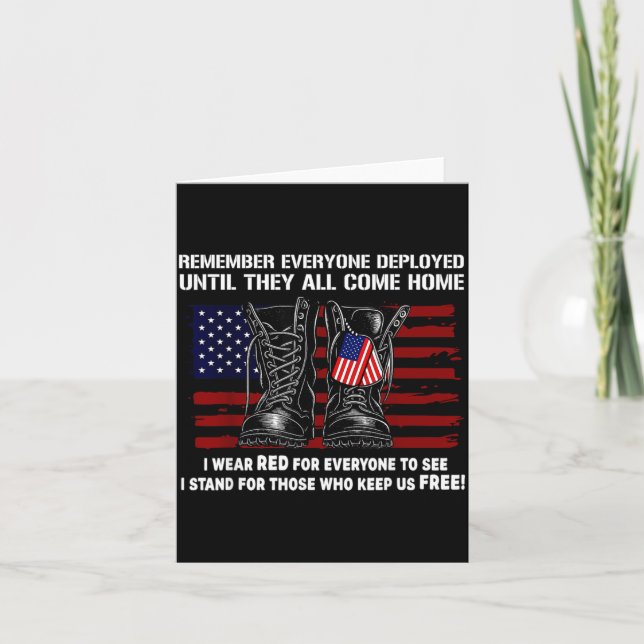 Carte Souvenez-vous de tous déployés vendredi militaire  (Devant)