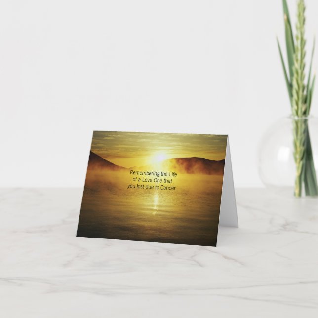 Carte Souvenir de la vie d'un amour que vous avez perdu (Devant)