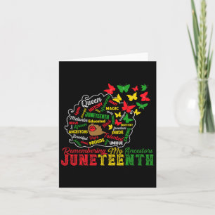 Carte Souvenir de mes ancêtres JunetDix Célébrer Blac