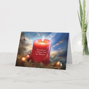Carte Souvenir de Noël Bougie rouge