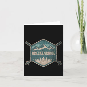 Carte Souvenir de ski vintage Breckenridge Breckinrid ré