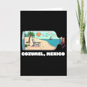 Carte Souvenir de vacances à Cozumel au Mexique pour hom