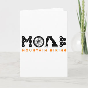 Carte Souvenir de vélo tout terrain Moab Utah Retro Mtb 