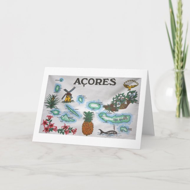 Carte souvenir des Açores (Devant)