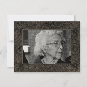 Carte Souvenir des funérailles d'or Avis de décès Photo