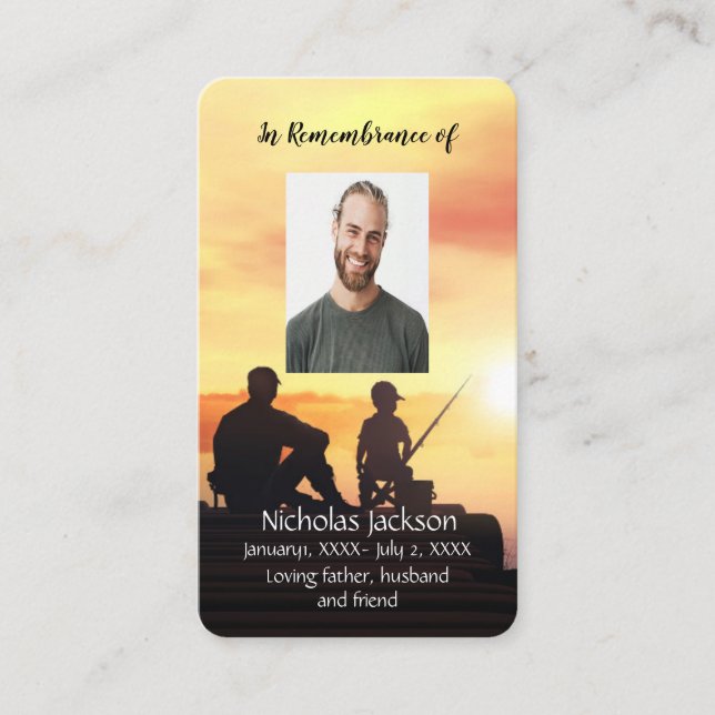 Carte souvenir Père Son Pêcheur Pêcheur Pêcheur (Devant)