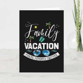 Carte Souvenirs de vacances en famille ensemble correspo