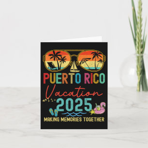 Carte Souvenirs de vacances rétro à Porto Rico 2025 Matc
